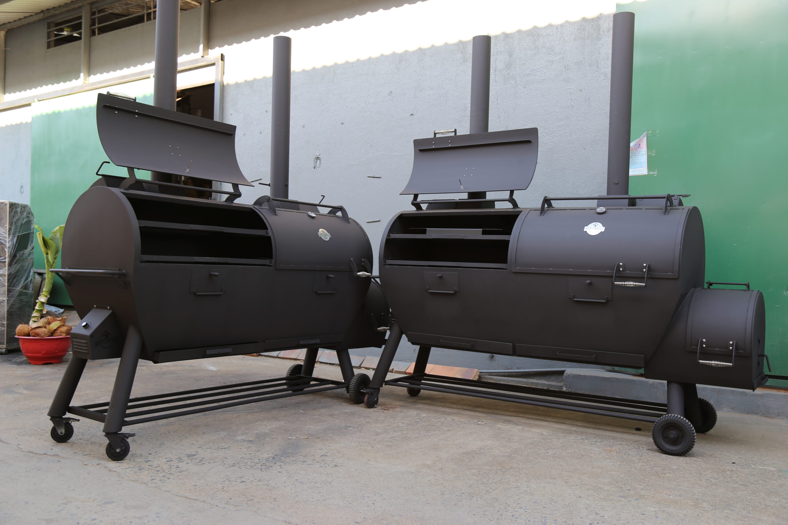 Lò Nướng Tách Khói Hai Khoang