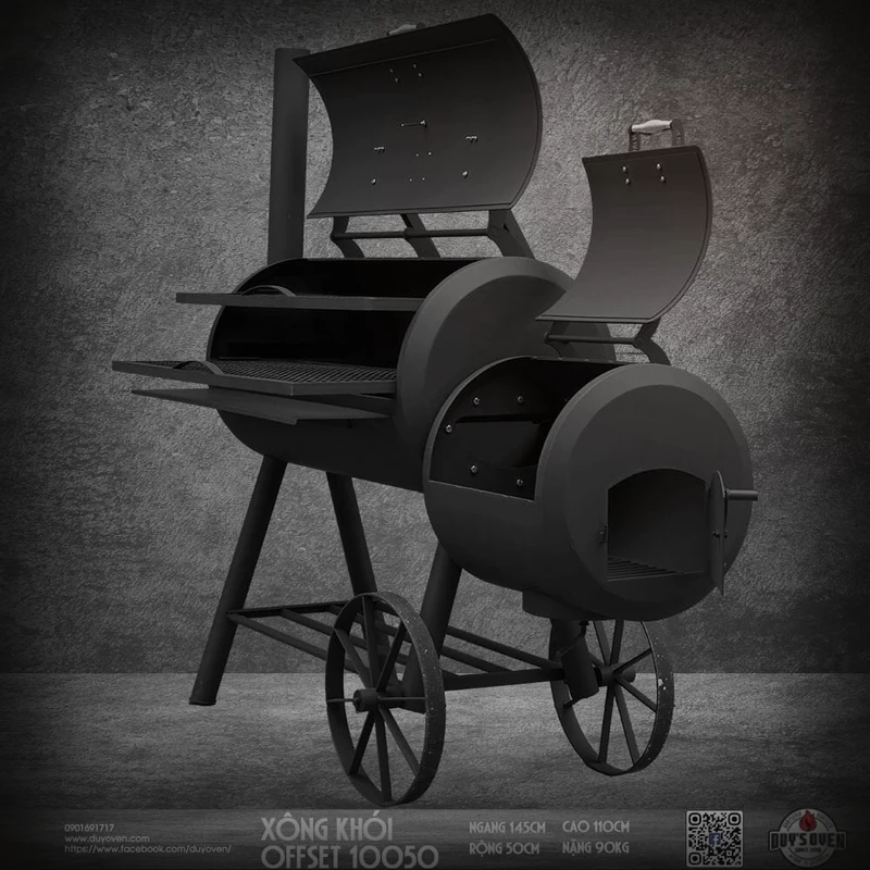 Tổng thể lò xông khói offset smoker 10050