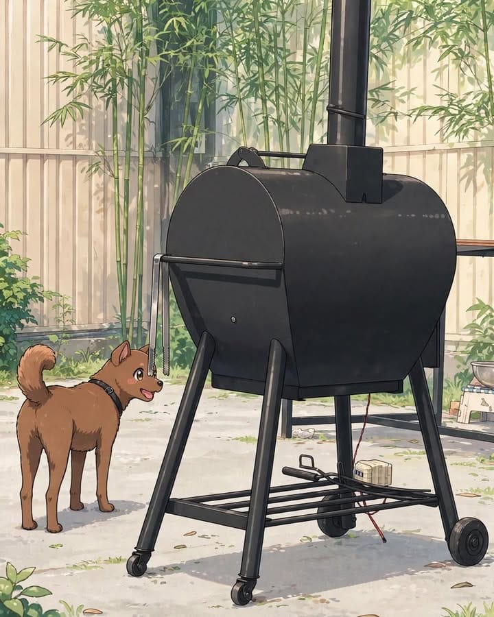 Một chiều hoàng hôn! Lên lò tách khói 65L, nướng 03 con gà!